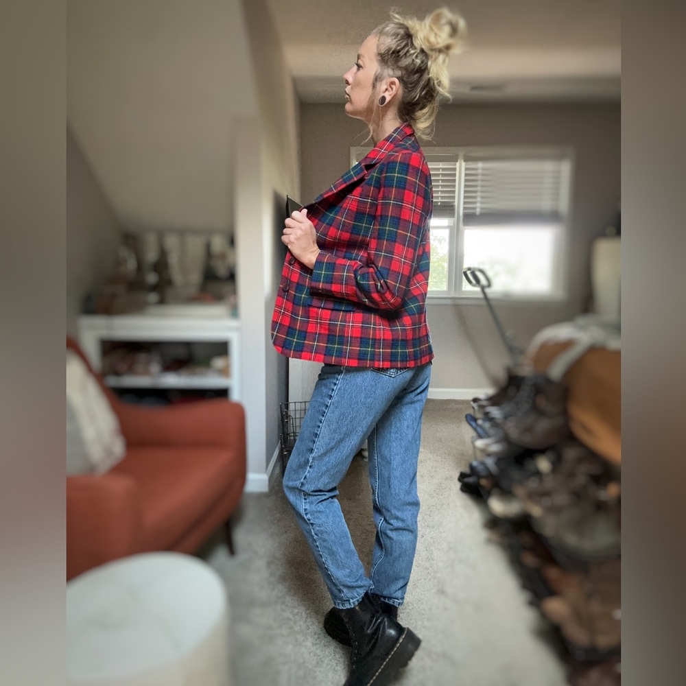 Super Sweet Pendleton Plaid Blazer - image 2